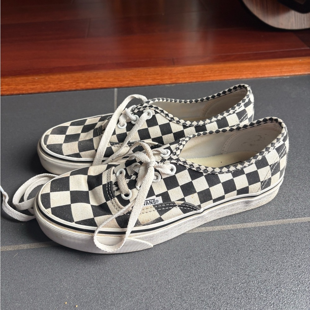 Vans Authentic Platform Checkerboard Sneakers | Women’s 6.5